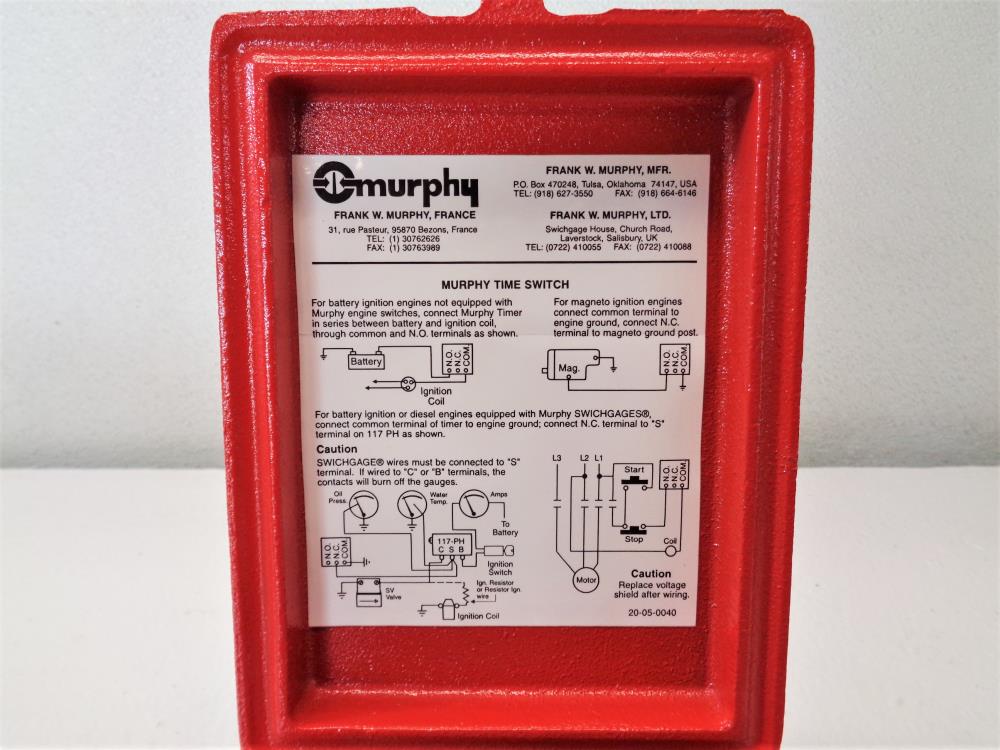 Murphy 24T 24 Hour Time Switch 20700037